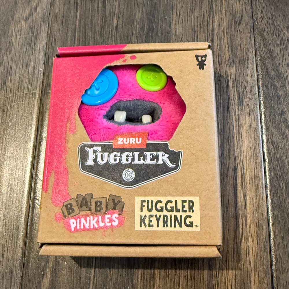 Zuru Fuggler Keyring Baby Pinkles Unisex Small Pink New Funny Ugly Monster Plush